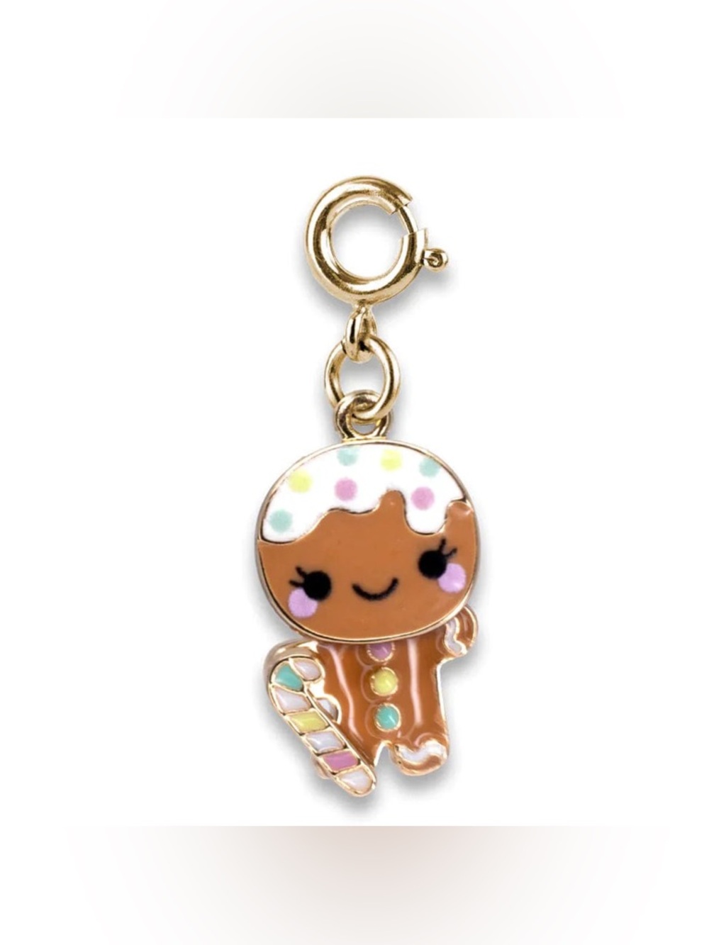 NEW  CHARM IT! CHARM GOLD SWIVEL GINGERBREAD MAN Holiday Charm